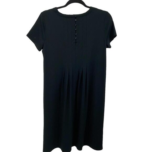 J Jill Wearever Collection Swing Trapeze Dress Size Small Black Short Sleeve - Picture 6 of 7